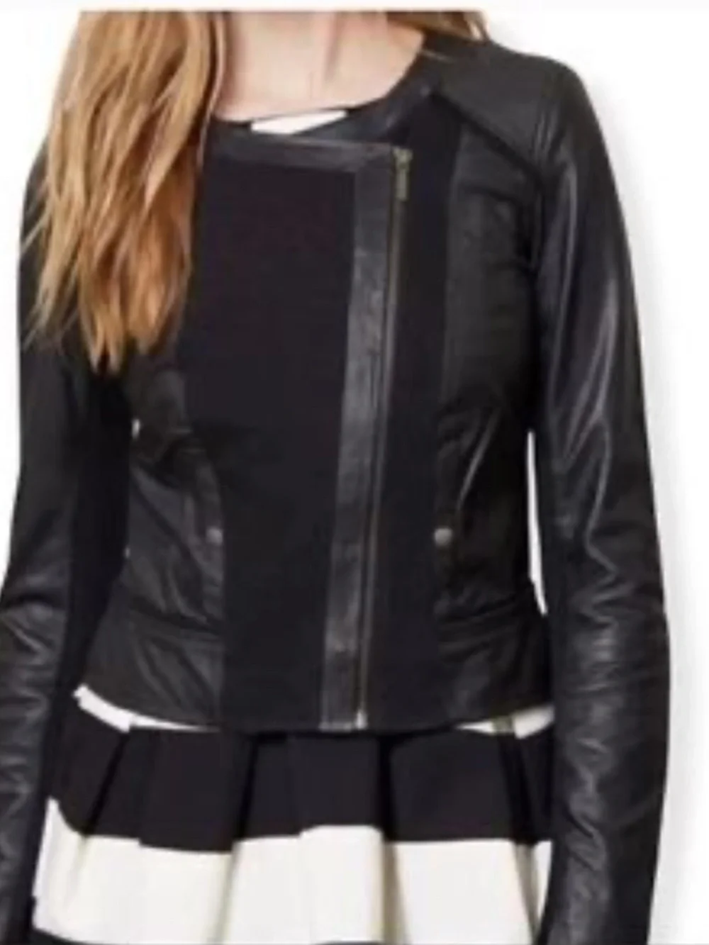 Anthropologie Elevenses Fosters Moto Leather Jacket